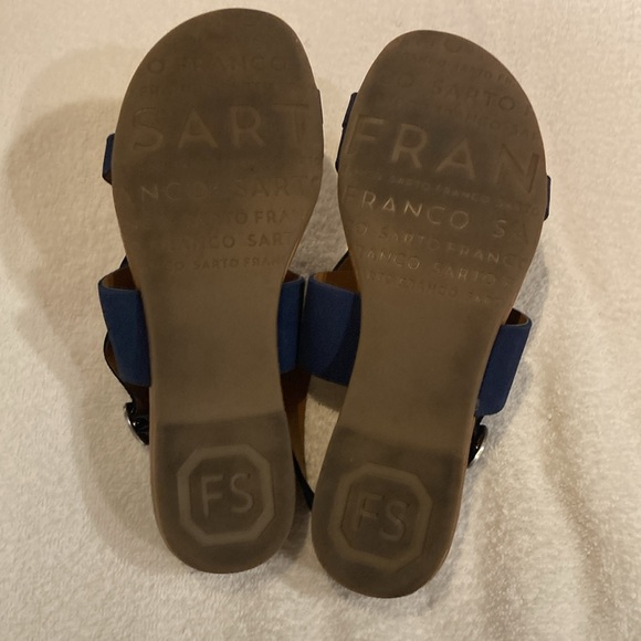 Franco Sarto dark blue suede sandals, size 7 1/2 - Picture 2 of 4